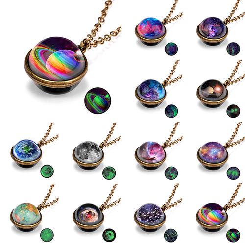 12 Double sided and Double sized Galaxy Pendant Necklaces. Great for Kids Partys - Image 18
