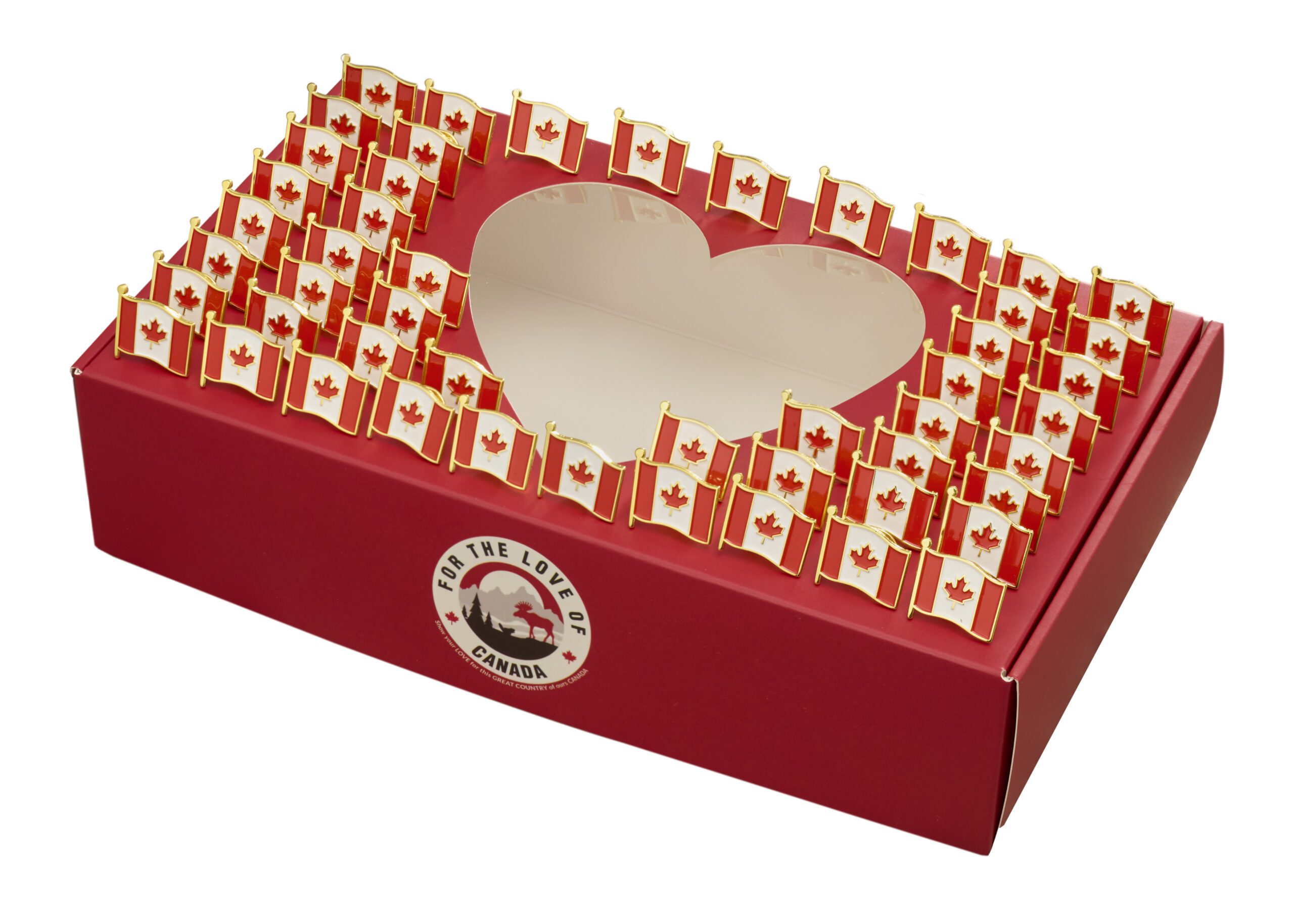 50 pack Canadian maple leaf lapel pins