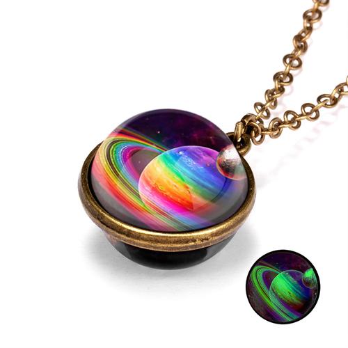 12 Double sided and Double sized Galaxy Pendant Necklaces. Great for Kids Partys - Image 14