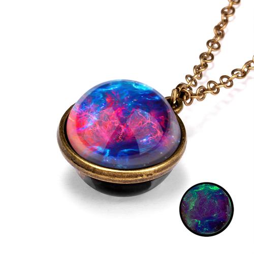 12 Double sided and Double sized Galaxy Pendant Necklaces. Great for Kids Partys - Image 11