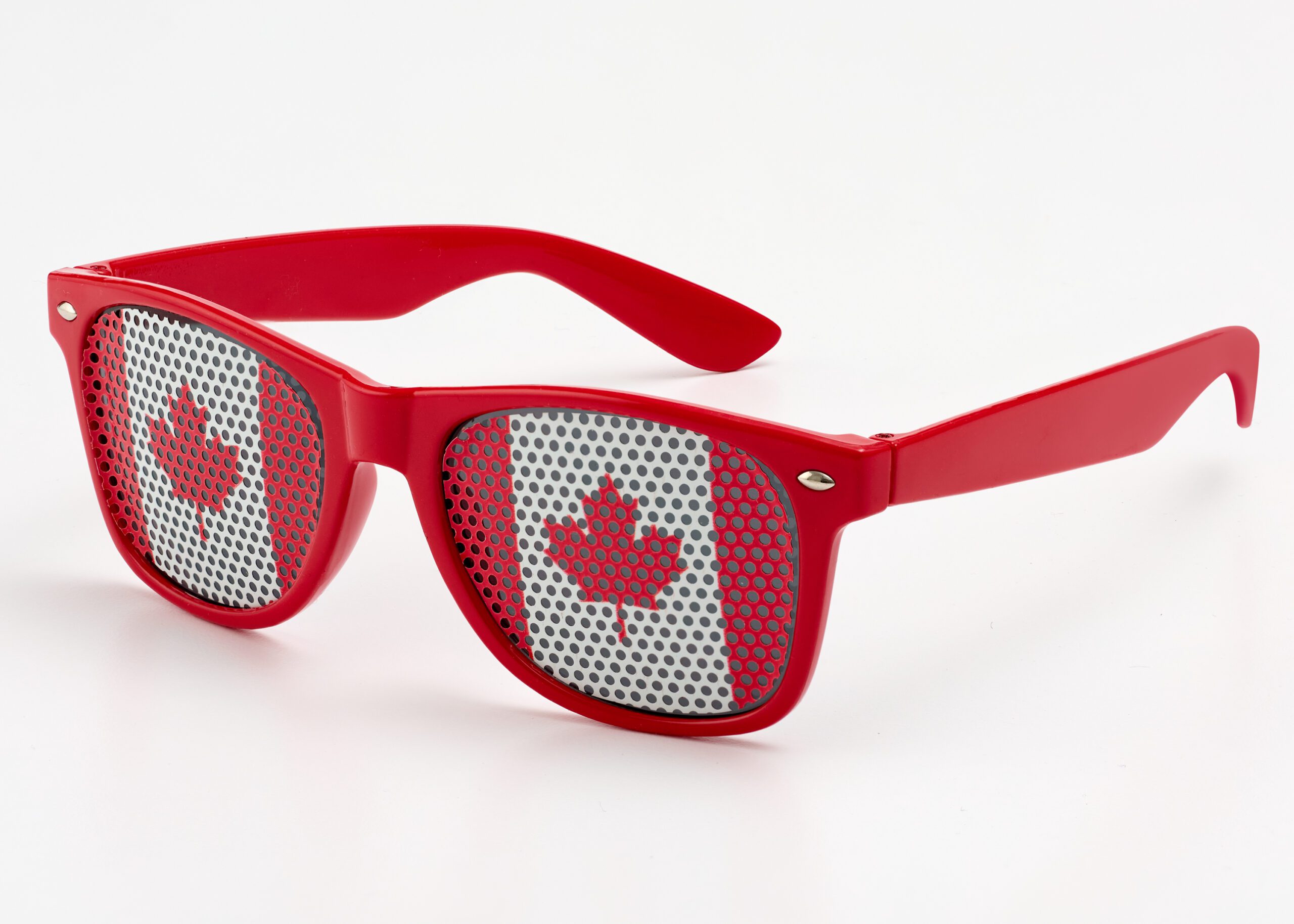 Canada Flag Sunglasses – UV400 Protection Red and White Canadian Pride Sunglasses. Perfect for Canada Day parties, parades, festivals, and patriotic celebrations. - Image 2