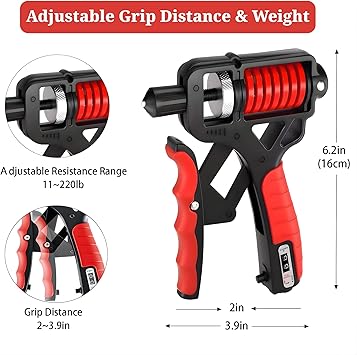Grip Strength Trainer, Adjustable 20–265 lbs (10–120 kg) Hand Grip Strengthener & Forearm Exerciser – Grip Trainer for Finger Strength, Wrist Workout & Overall Grip Strength Improvement - Image 2