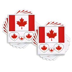 Canada flag temporary tattoos for Canada Day celebrations
